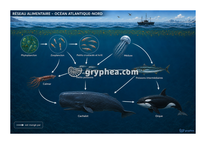 Réseau alimentaire de l'océan atlantique-nord - gryphea.org